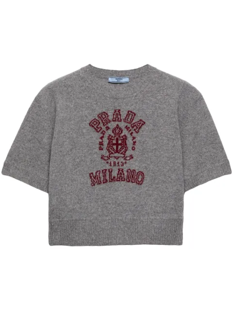 Prada logo-intarsia sweater