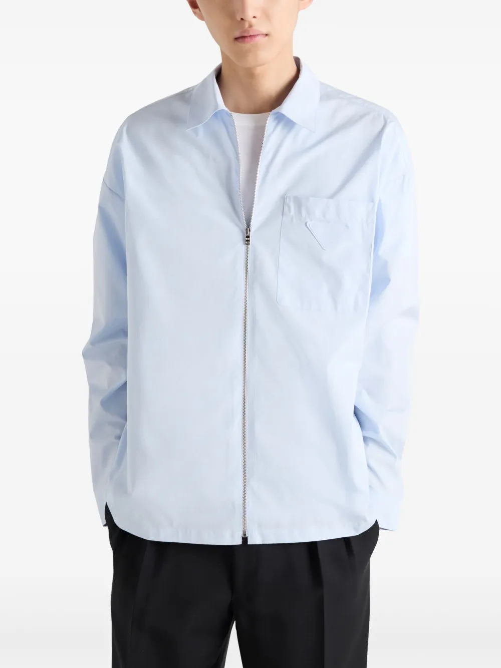 Prada Overhemd met rits Blauw