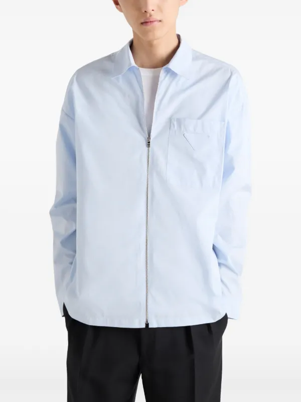 PRADA プラダ 24ss ロゴ ホワイト ジップアップ シャツ新品未使用 2622082252.jpg?1751334513