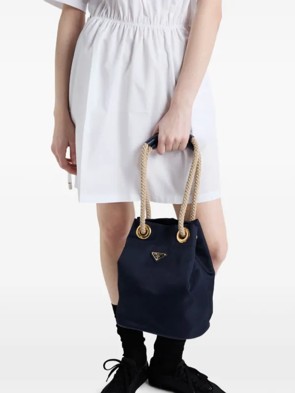 Prada ポプリン ミニドレス | ホワイト | FARFETCH JP