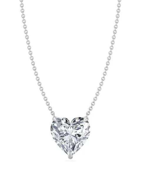 Luxsly 14kt white gold Heart diamond necklace