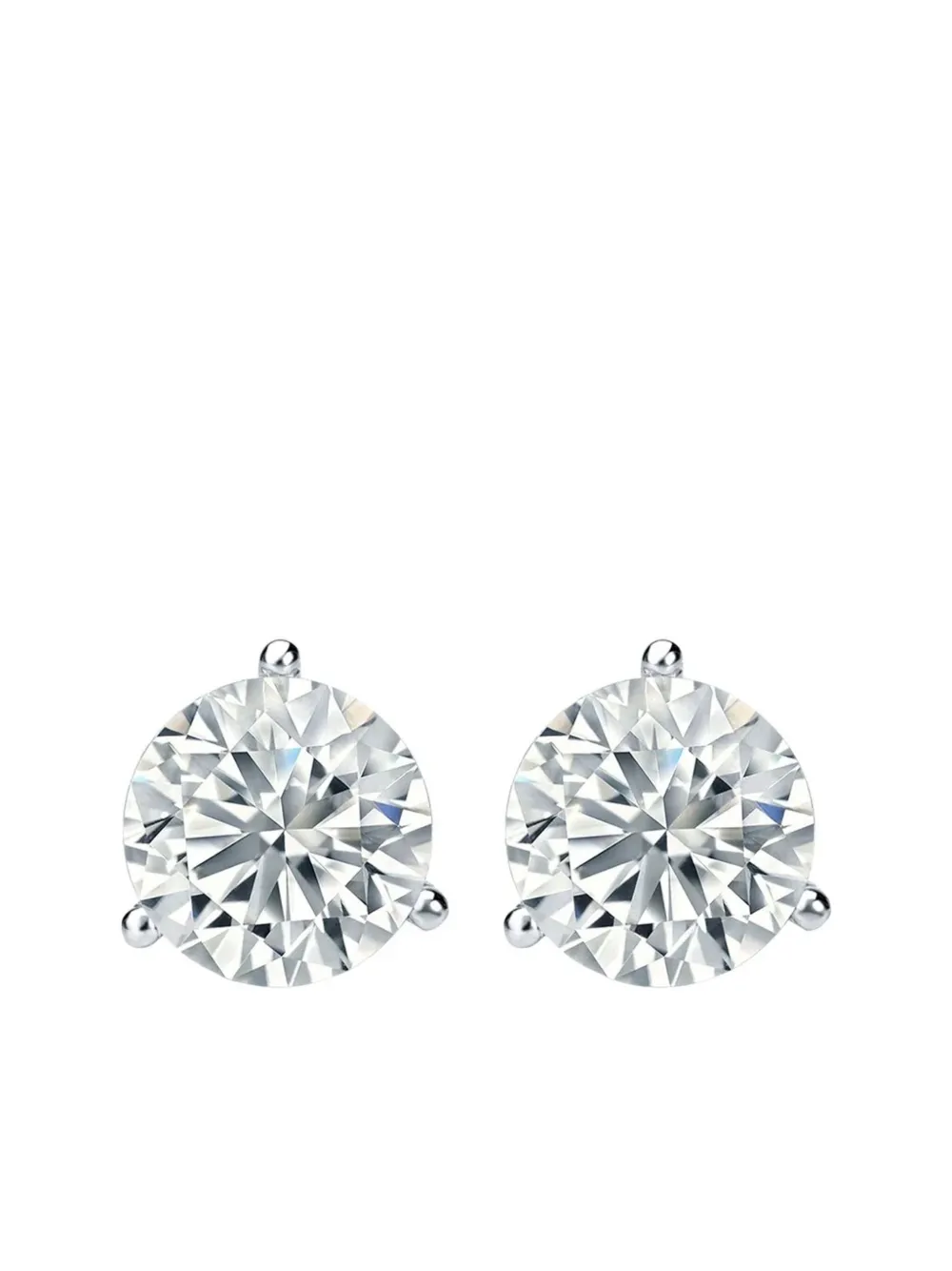 Tilla 14kt white gold diamond stud earrings | White | Image 1
