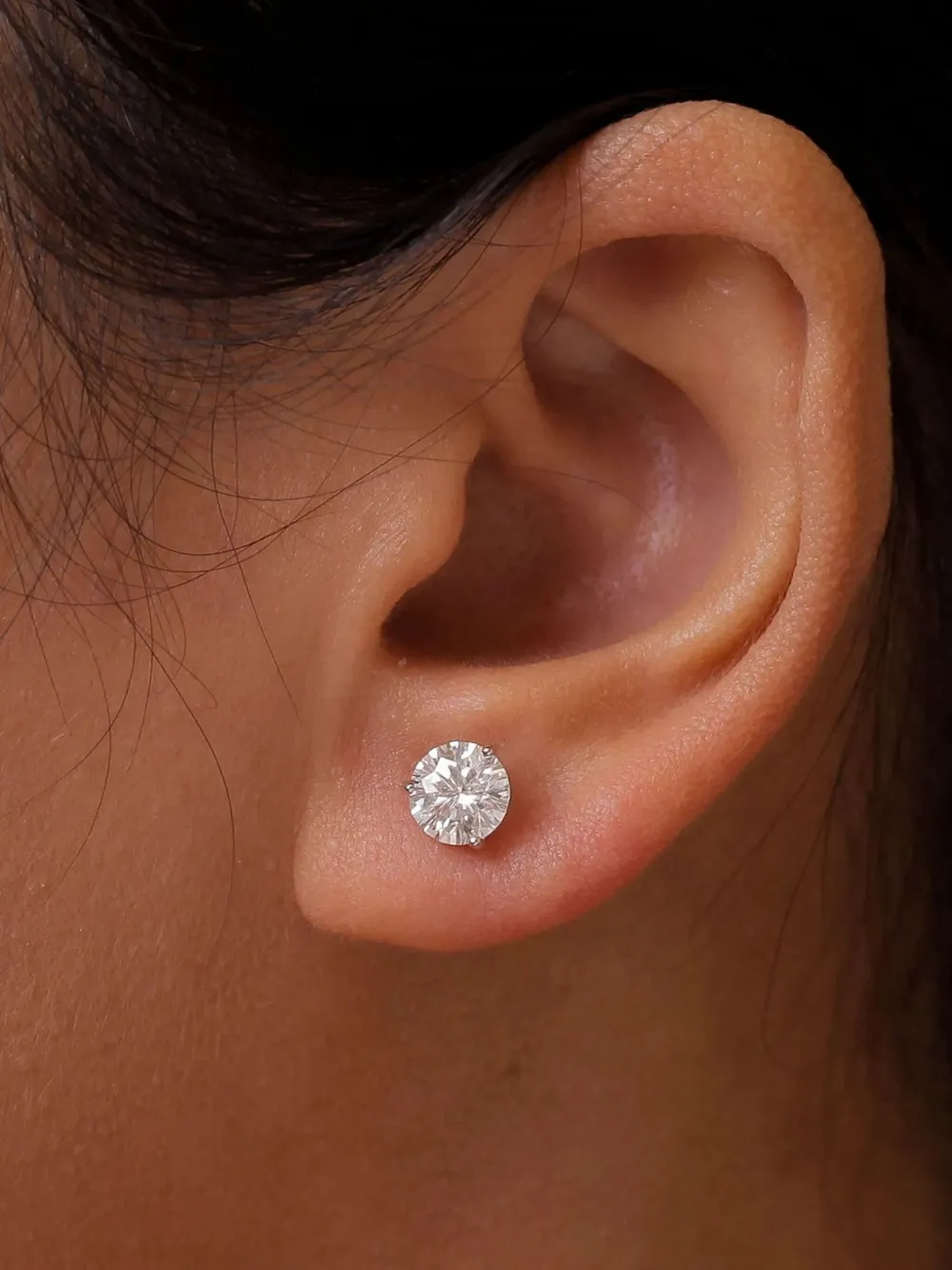 Tilla 14kt white gold diamond stud earrings | Fine Jewelry | Image 2