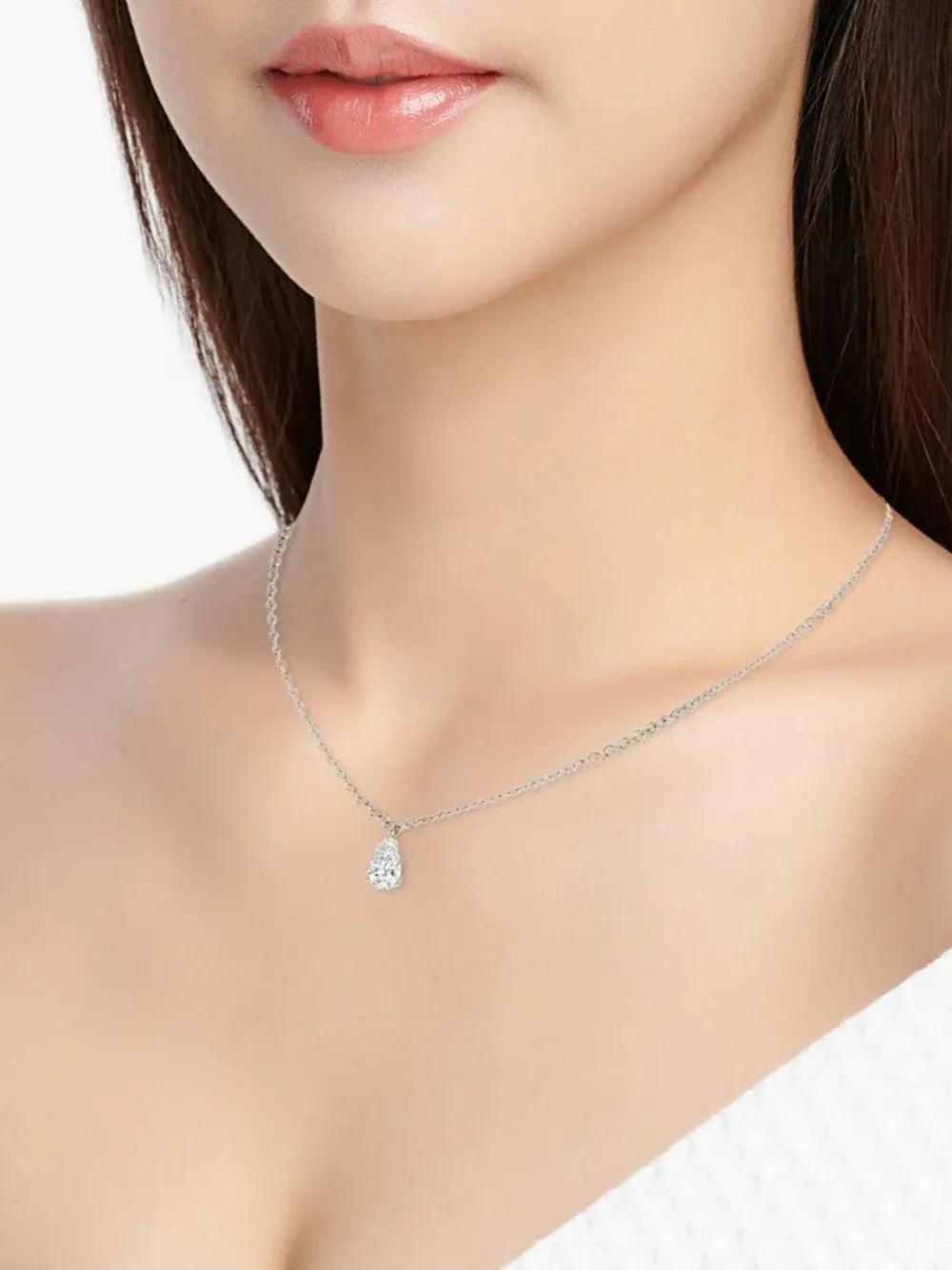 Tilla 14kt white gold diamond pendant necklace | Fine Jewelry | Image 2