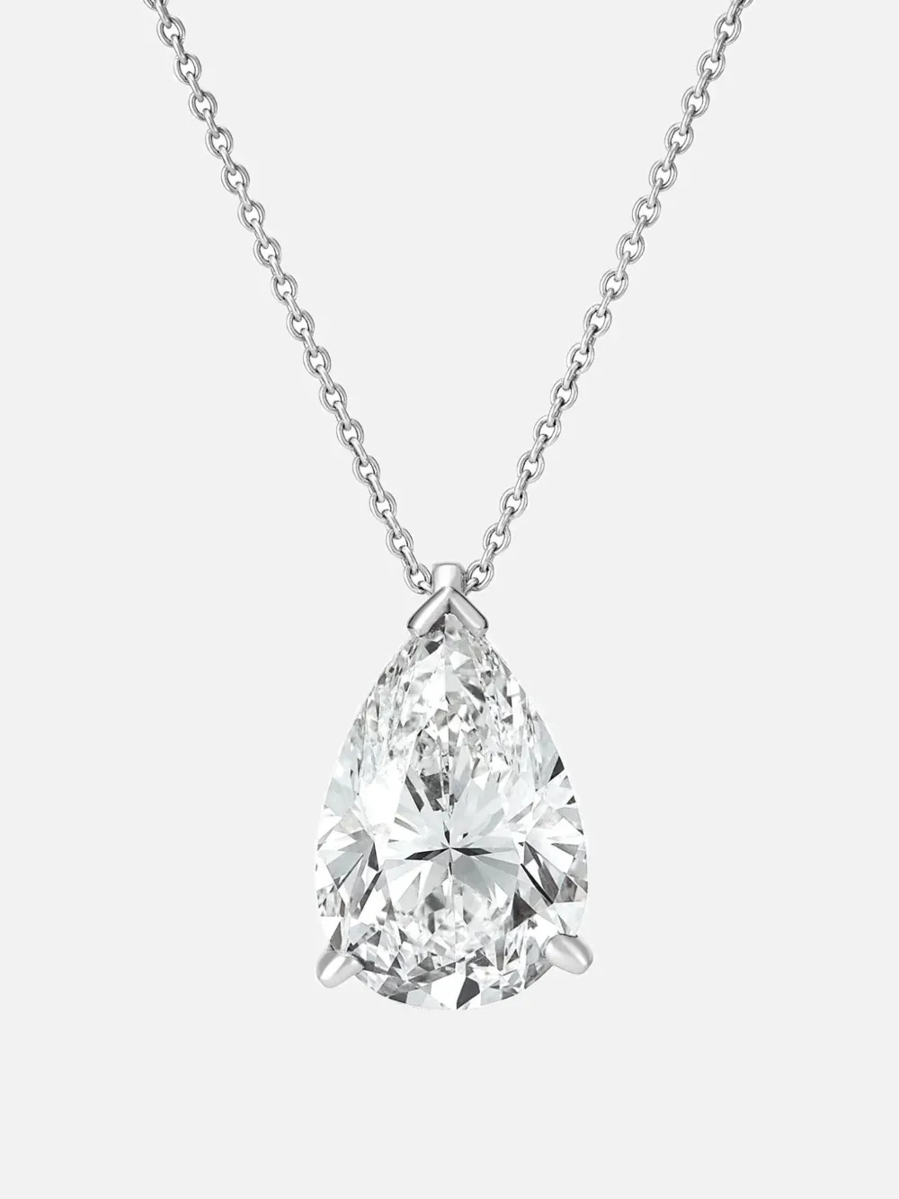 Luxsly 14kt White Gold Diamond Pendant Necklace In White