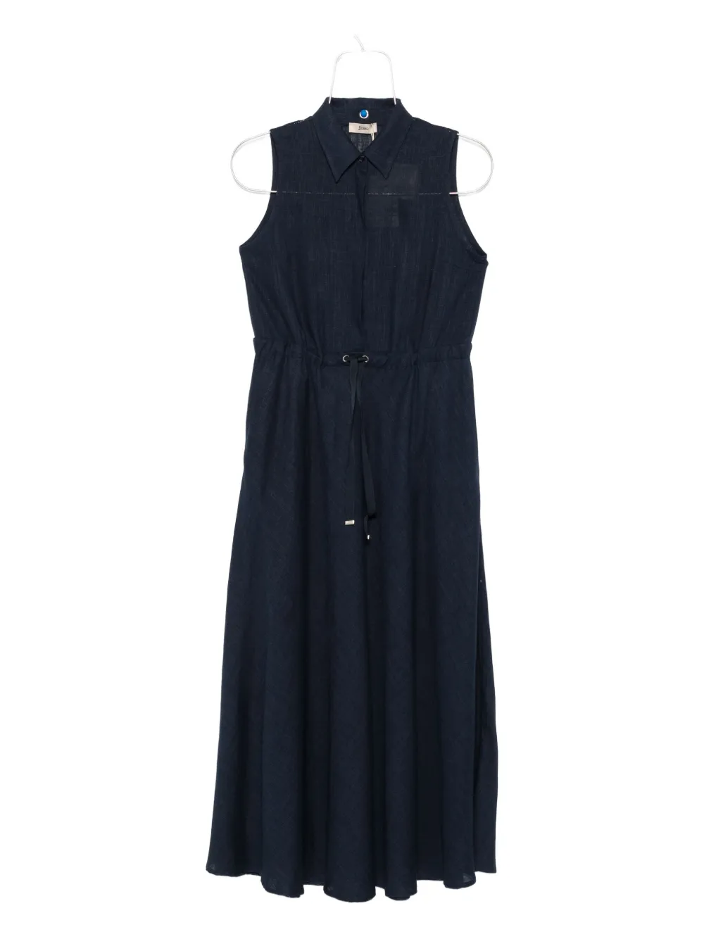 Herno Drawstring Shirtdress In Blue