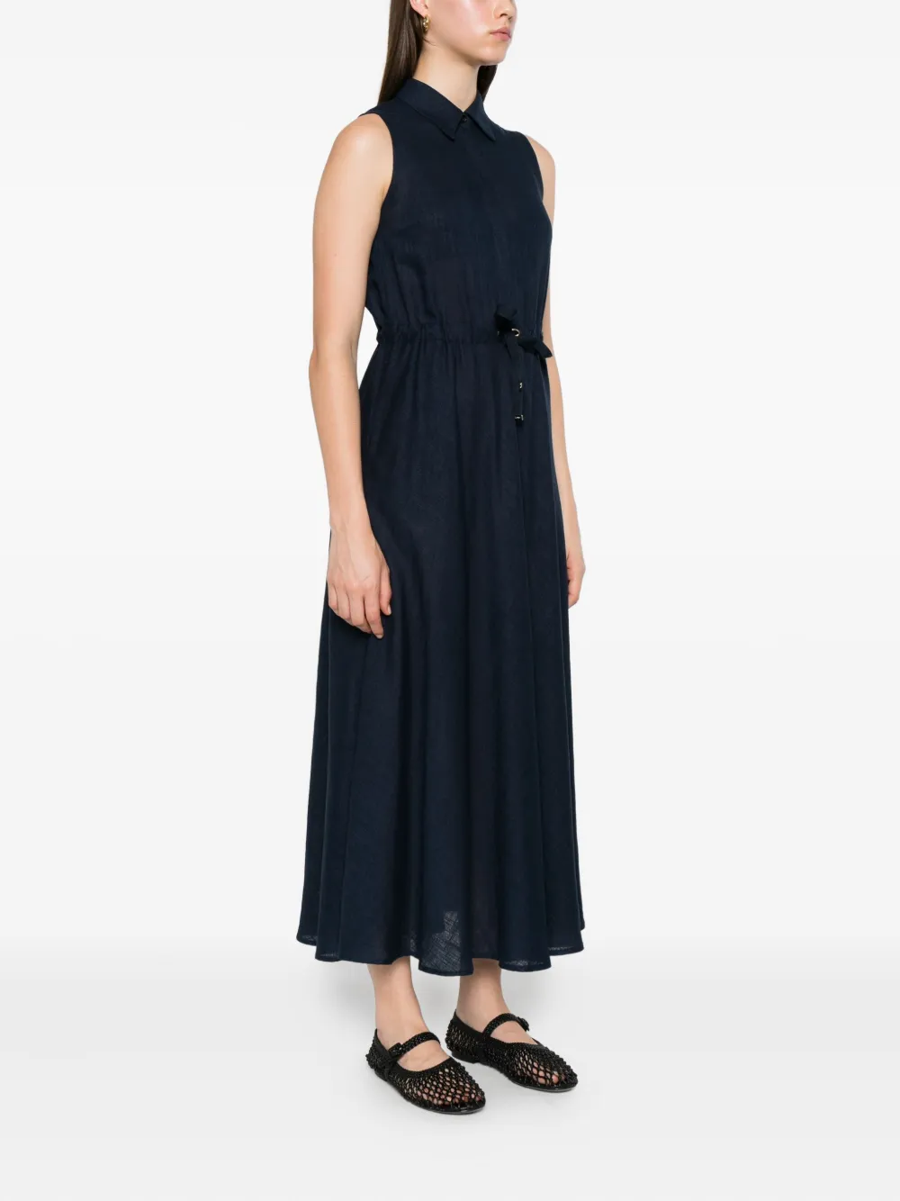 Herno Blousejurk met trekkoord Blauw