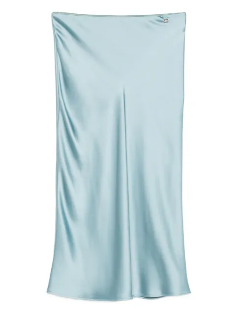 Herno satin bias-cut skirt