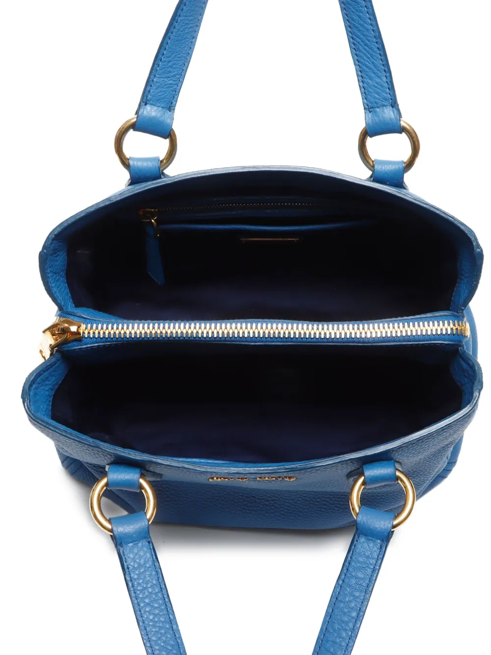 Pre-owned Miu Miu 2000s Caribe Tote Bag In 蓝色