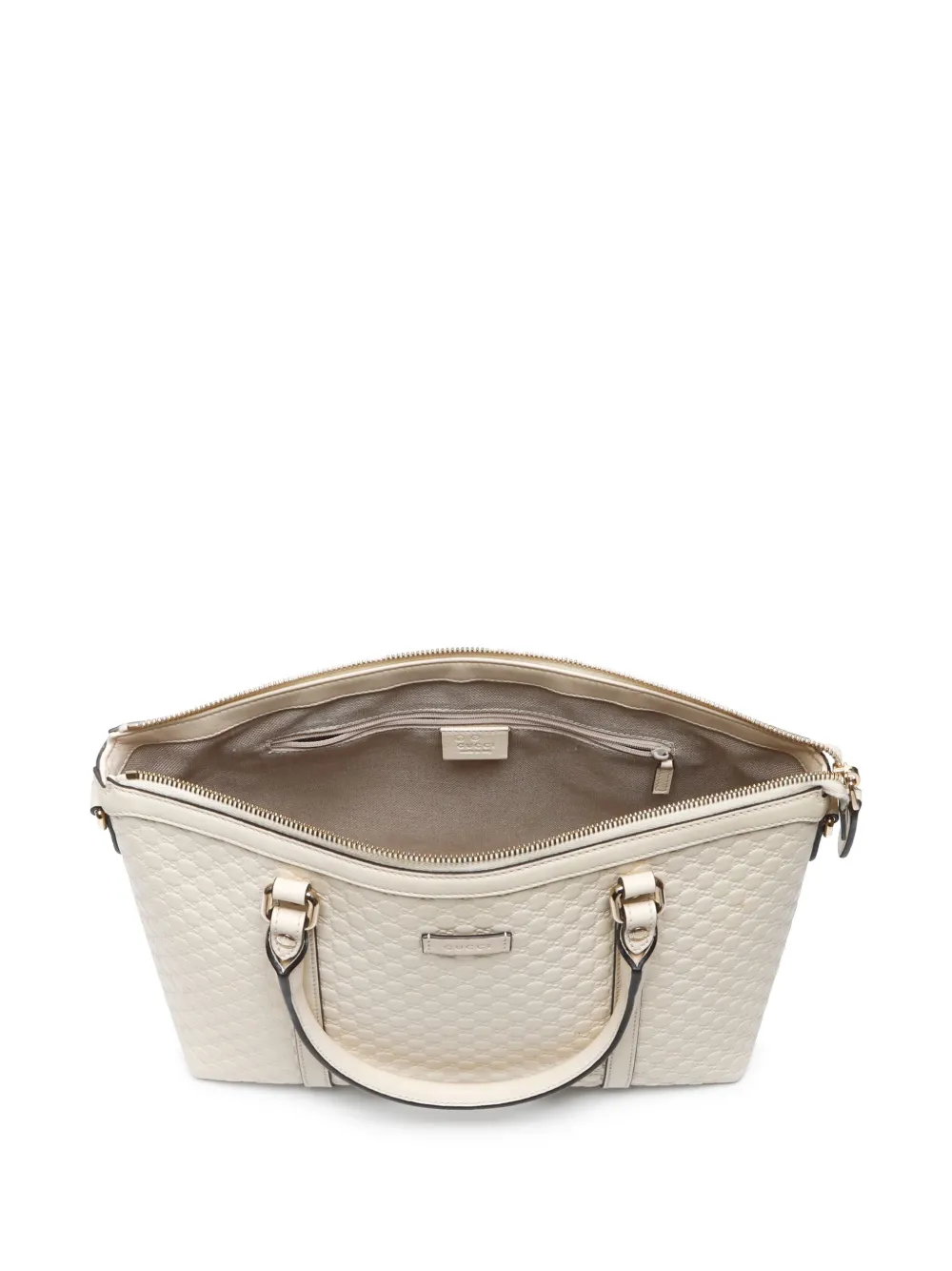 Pre-owned Gucci 2000-2010 Microssima Tote Bag In Neutrals