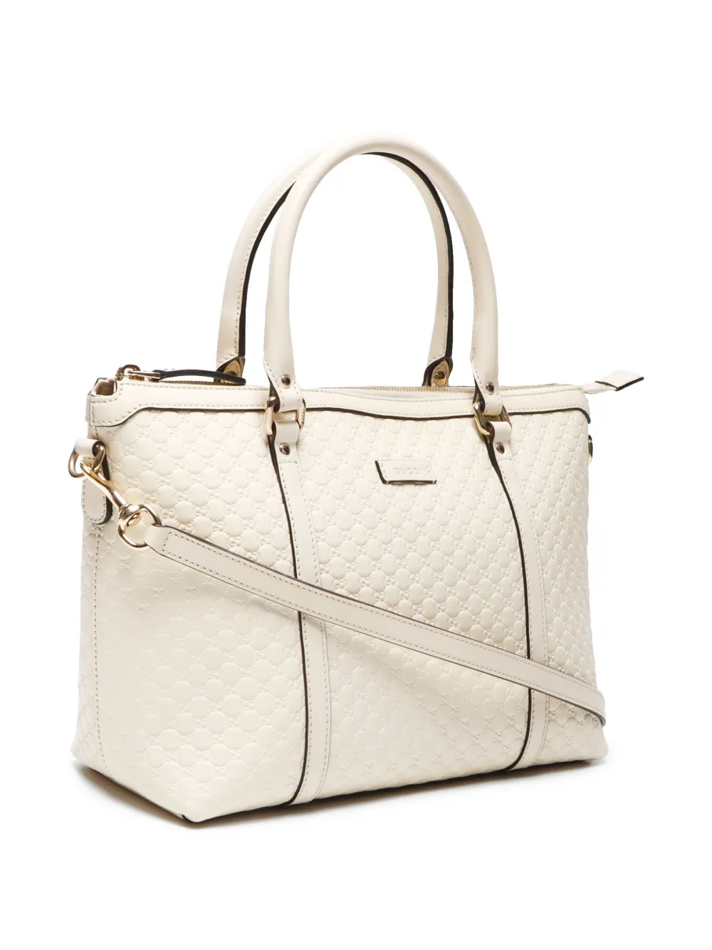 Pre-owned Gucci 2000-2010 Microssima Tote Bag In Neutrals