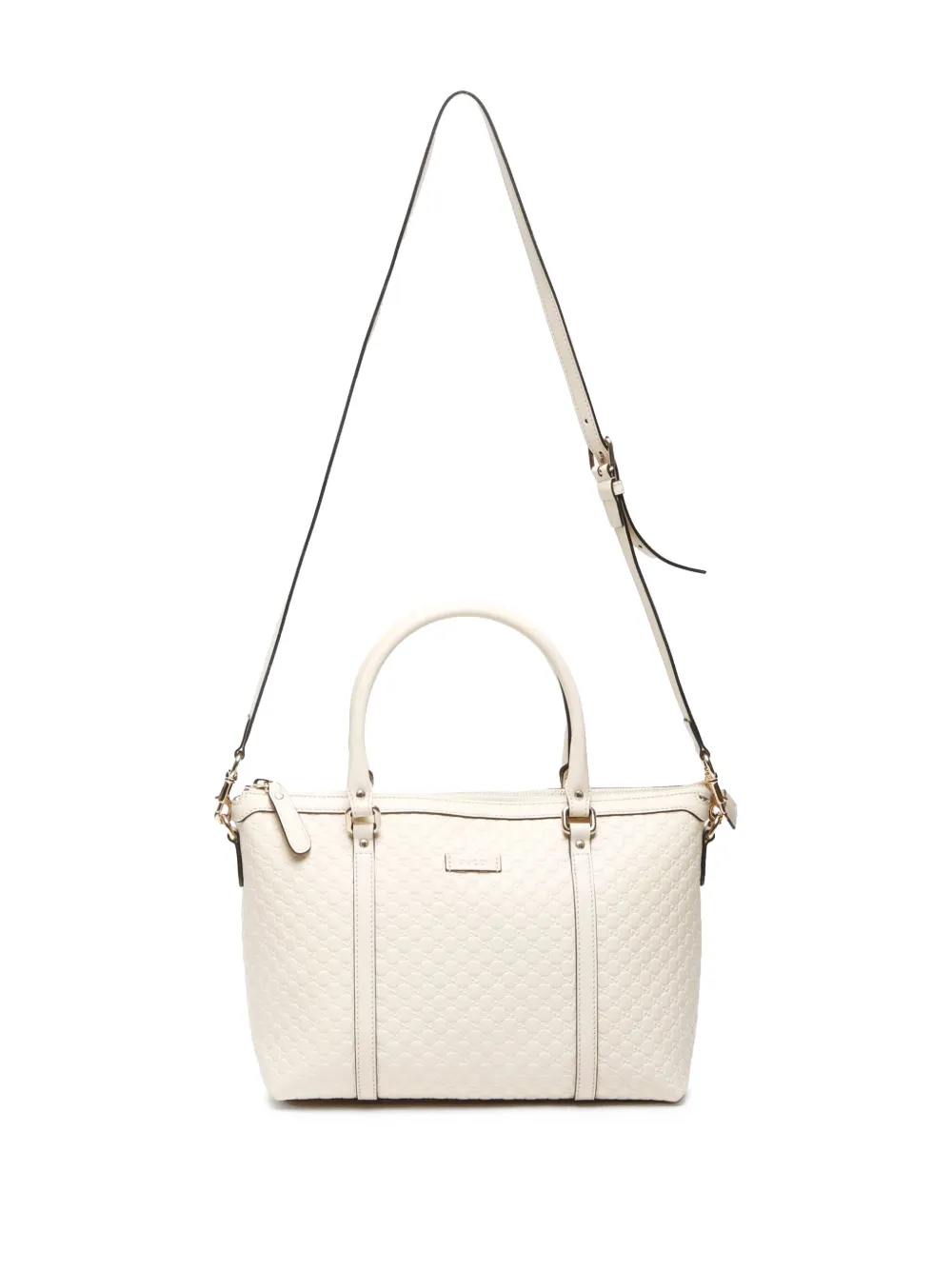 Pre-owned Gucci 2000-2010 Microssima Tote Bag In Neutrals