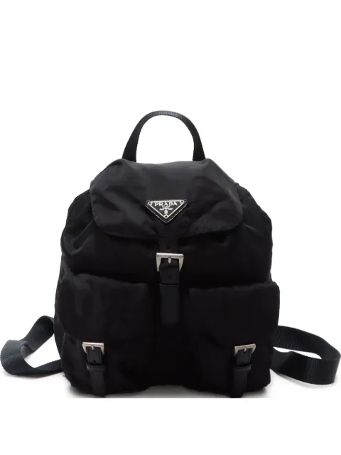 Prada Pre-Owned 2000-2010s triangle-logo backpack