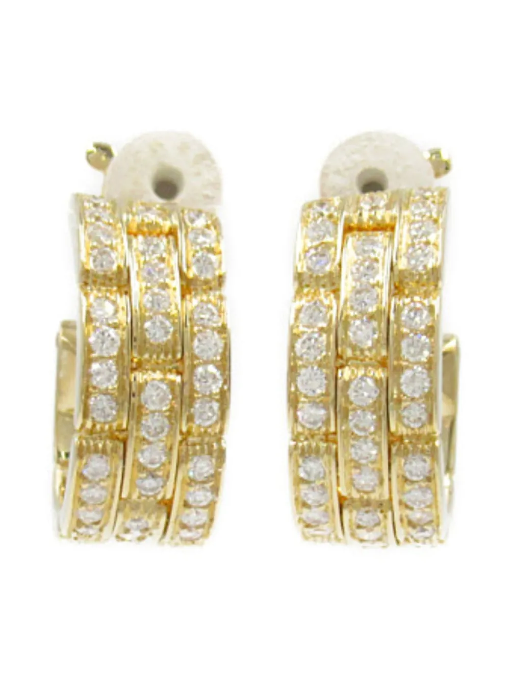 Cartier 2010s プレオウンド Maillon Panthère ダイヤモンド ピアス 18Kイエローゴールド - ゴールドトーン Cartier 2010s プレオウンド Maillon Panthère ダイヤモンド ピアス 18Kイエローゴールド - ゴールドトーン