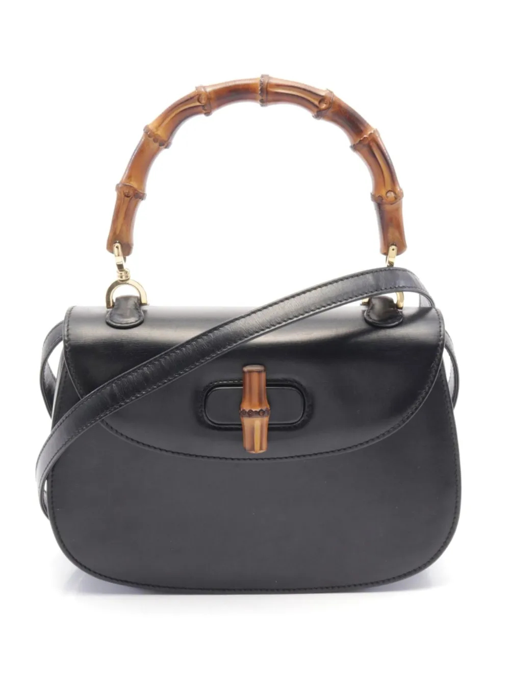 Gucci Pre-Owned 2000s バンブー 2way ハンドバッグ - ブラック Gucci Pre-Owned 2000s バンブー 2way ハンドバッグ - ブラック