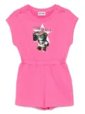 Moschino Kids printed playsuit - Pink