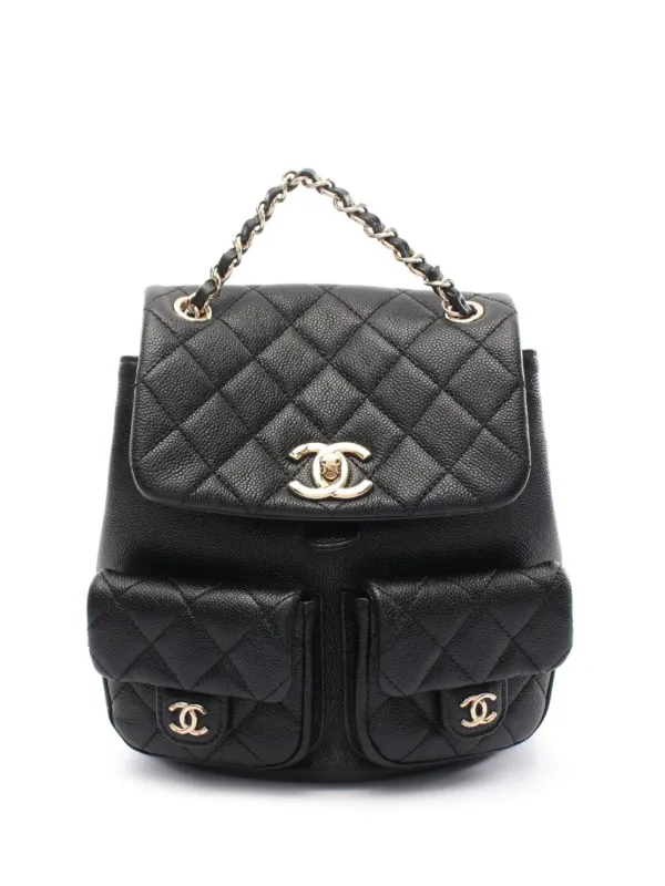 Chanel Pre-owned 2021 Metalasse Chain-link Backpack in Black