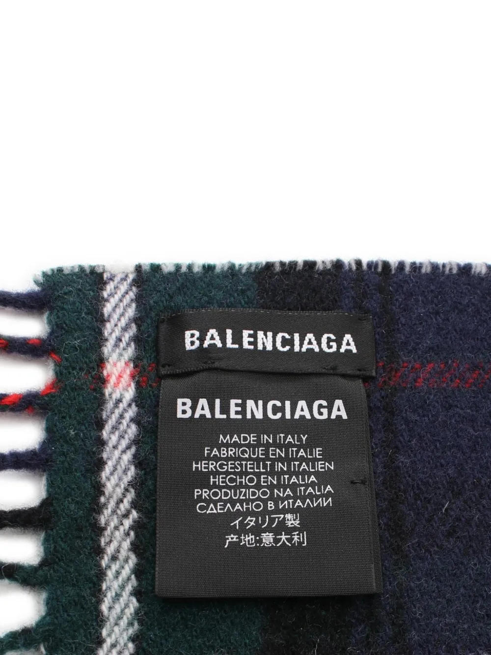 Balenciaga Pre-Owned 2010s tartan-check scarf - Blauw