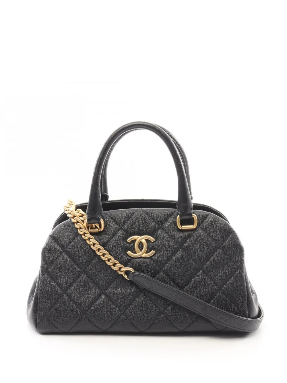 CHANEL Pre-Owned 2021 Matelasse Bowling tote bag | Black | Image 1
