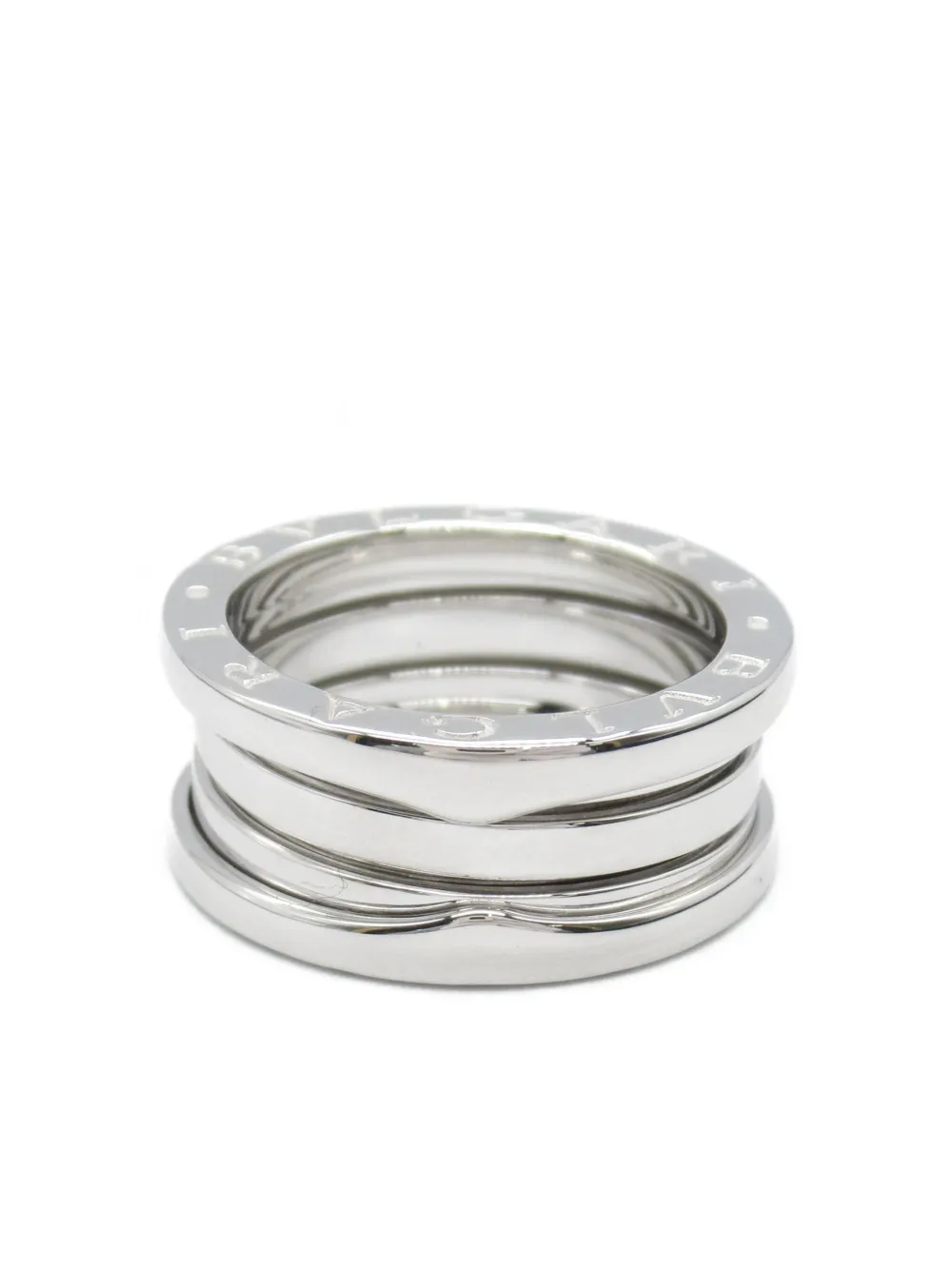 Pre-owned Bvlgari 2010s 18k White Gold B.zero1 Ring In 银色