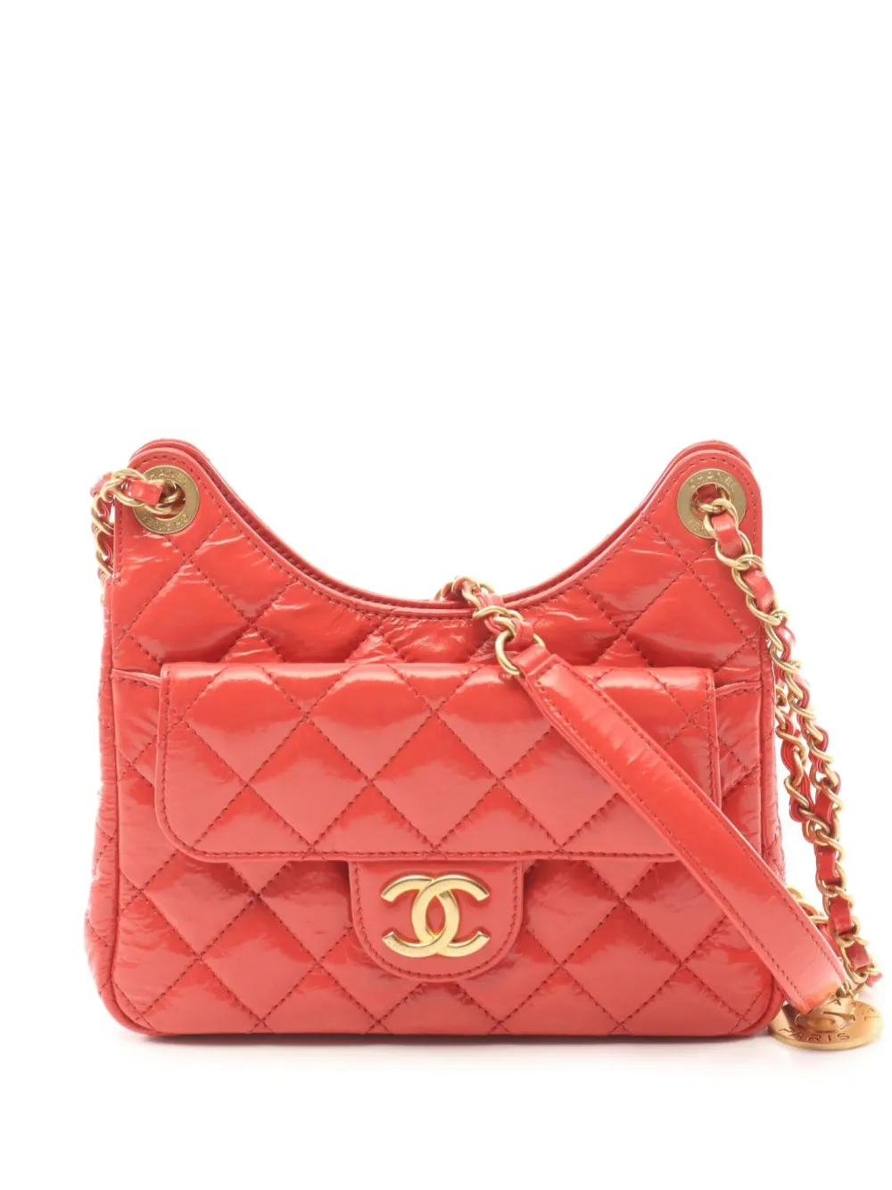 CHANEL Pre-Owned 2021 Wavy CC shoulder bag | Orange | Image 1