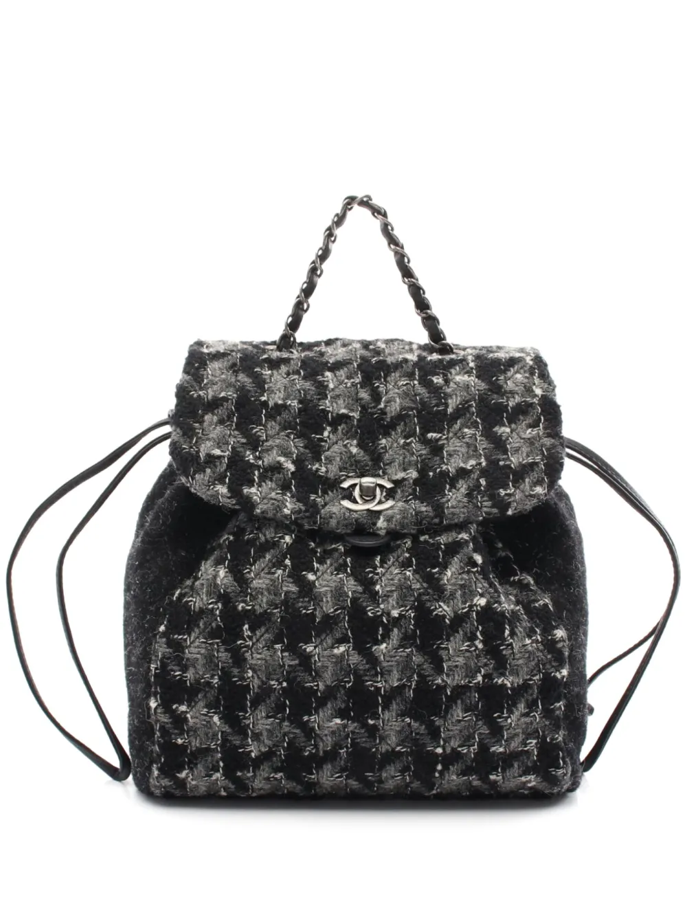 CHANEL Pre-Owned 2016-2017 tweed backpack | Black | Image 1
