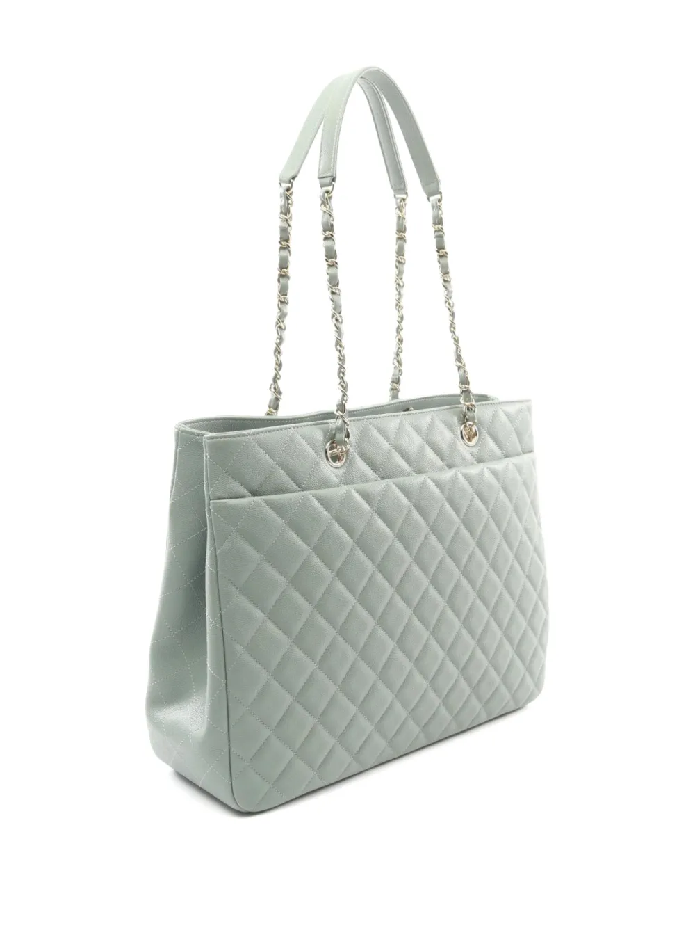 CHANEL Pre-Owned 2021 gewatteerde shopper met CC-logo - Groen