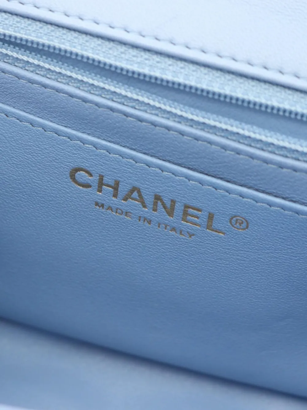 Pre-owned Chanel 2020-2021 Mini Classic Flap Shoulder Bag In Blue