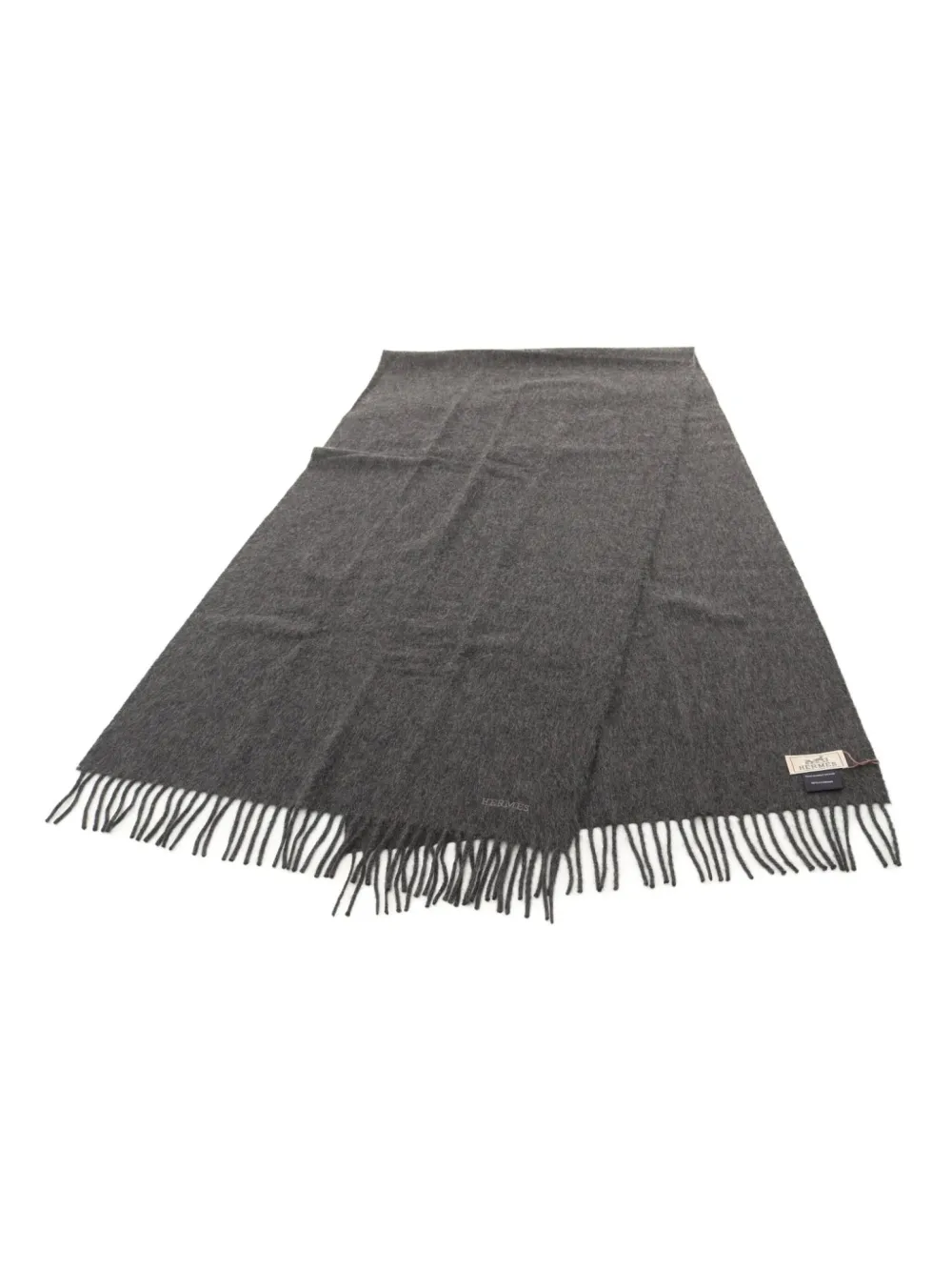 Hermès Pre-Owned mascada Unie Brodee GM 2010 | gris | Image 1