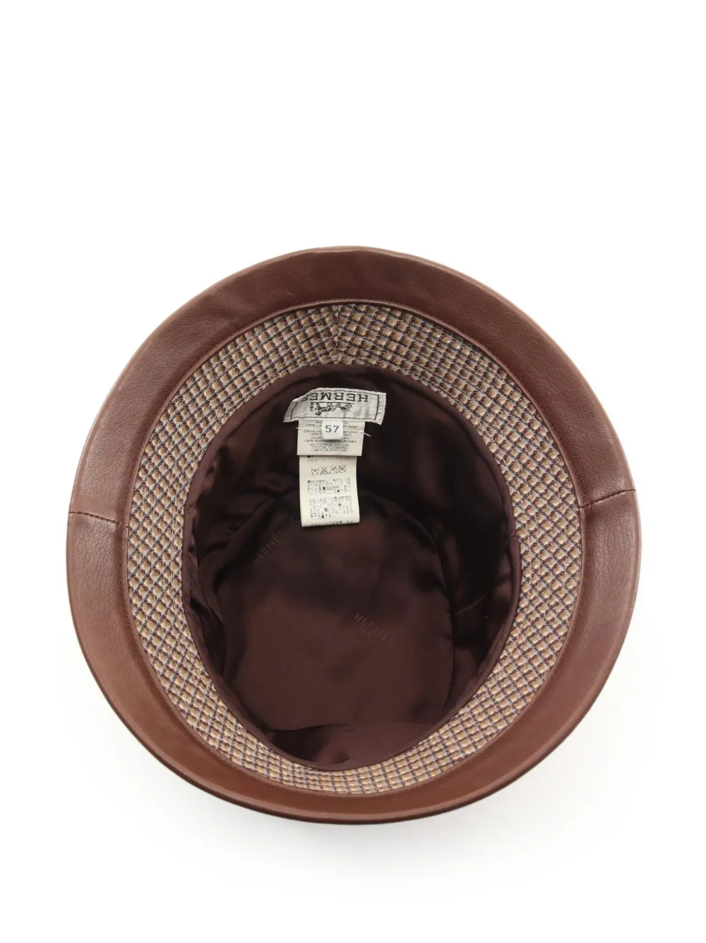 Pre-owned Hermes 2010 Wool Bucket Hat In Brown