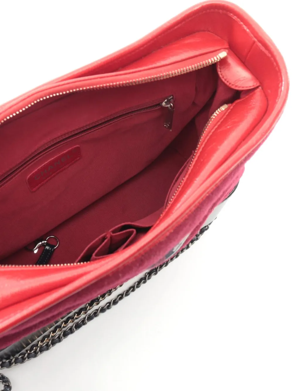 Pre-owned Chanel 2017-2018 Large Gabrielle Handbag In Red