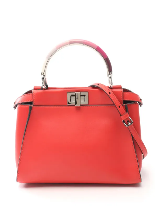 Fendi Pre-Owned 2010 Peekaboo Iconic Handbag Red FARFETCH AU