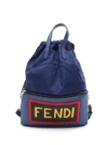 Fendi Pre-Owned 2010 logo-appliqué backpack - Blue