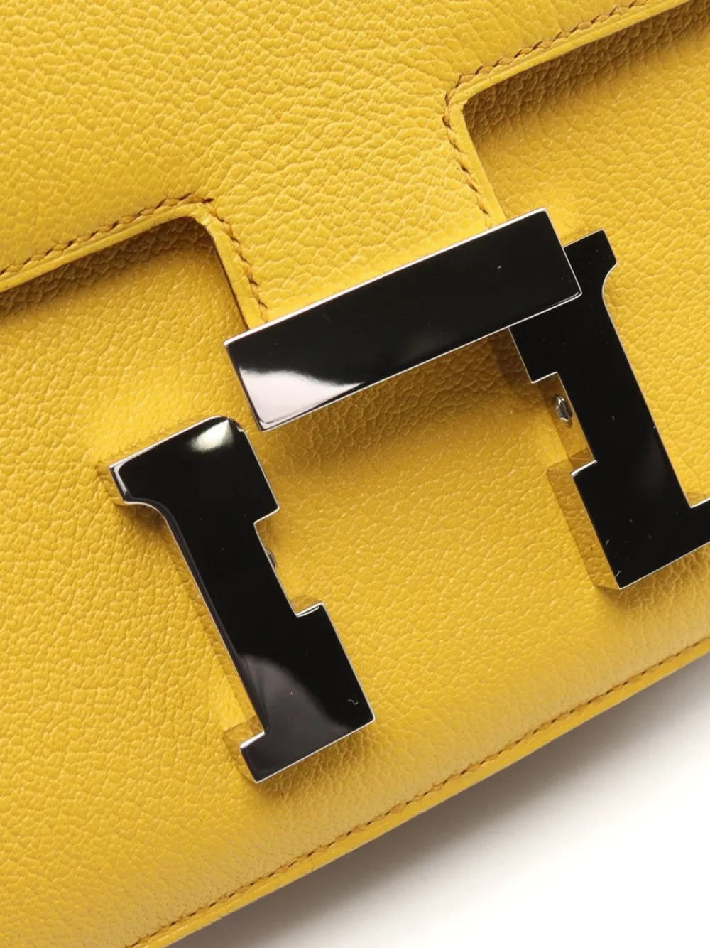 Pre-owned Hermes 2023 Mini Constance 3 Shoulder Bag In 黄色