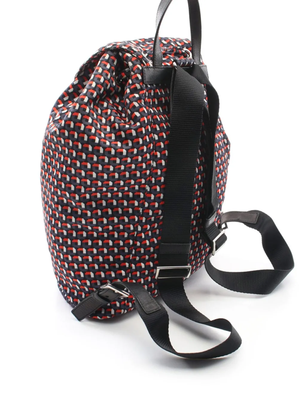 Prada Pre-Owned 2010s all-over pattern bagpack - Zwart