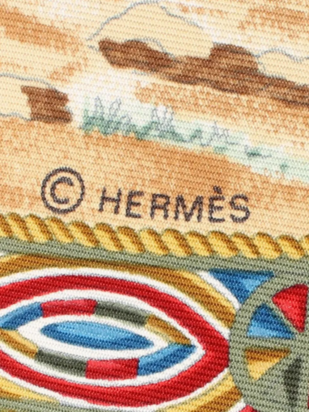 Hermès Pre-Owned 2010s Cavaliers Peuls 90 silk scarf - Blauw