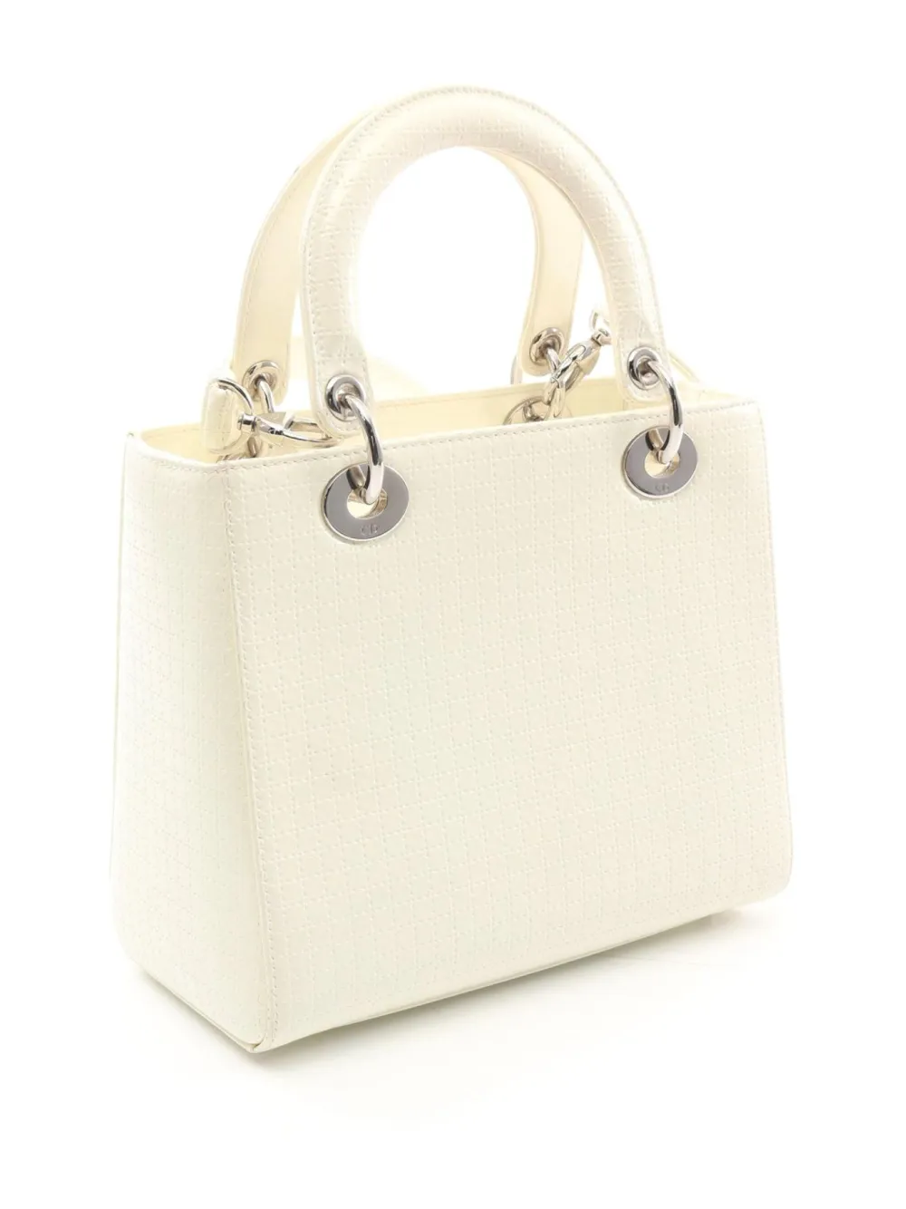 Christian Dior Pre-Owned 2000 pre-owned Lady Dior mini-handtas - Wit
