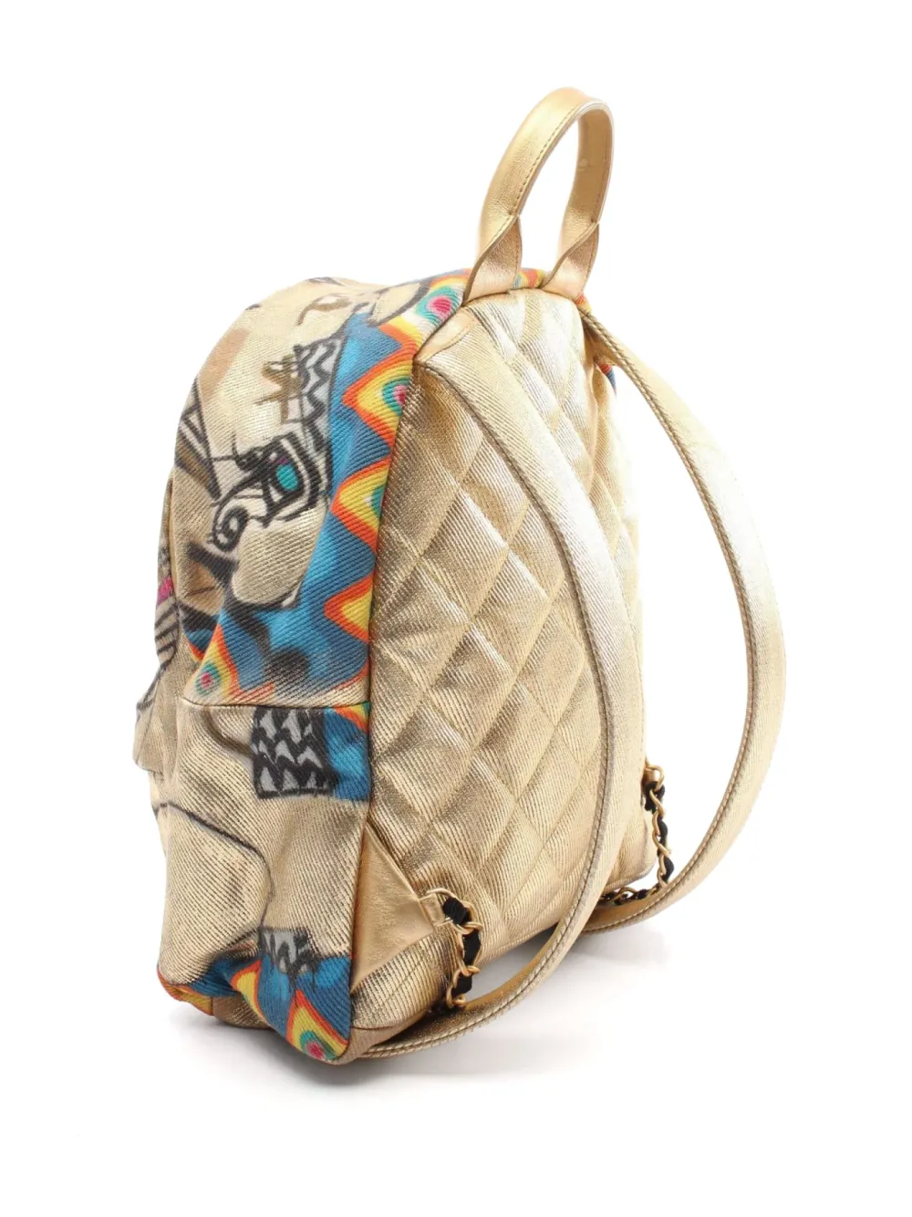CHANEL Pre-Owned 2019 Coco Mark Graffiti backpack - Goud