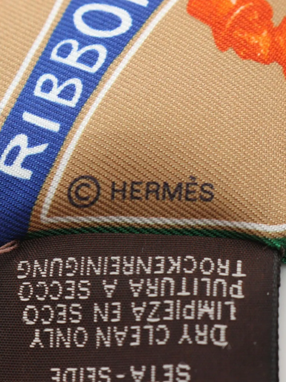 Hermès Pre-Owned 2010s Funny Ice Cream silk twilly - Beige