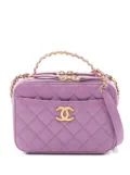 CHANEL Pre-Owned 2021 Matelasse vanity bag - Purple