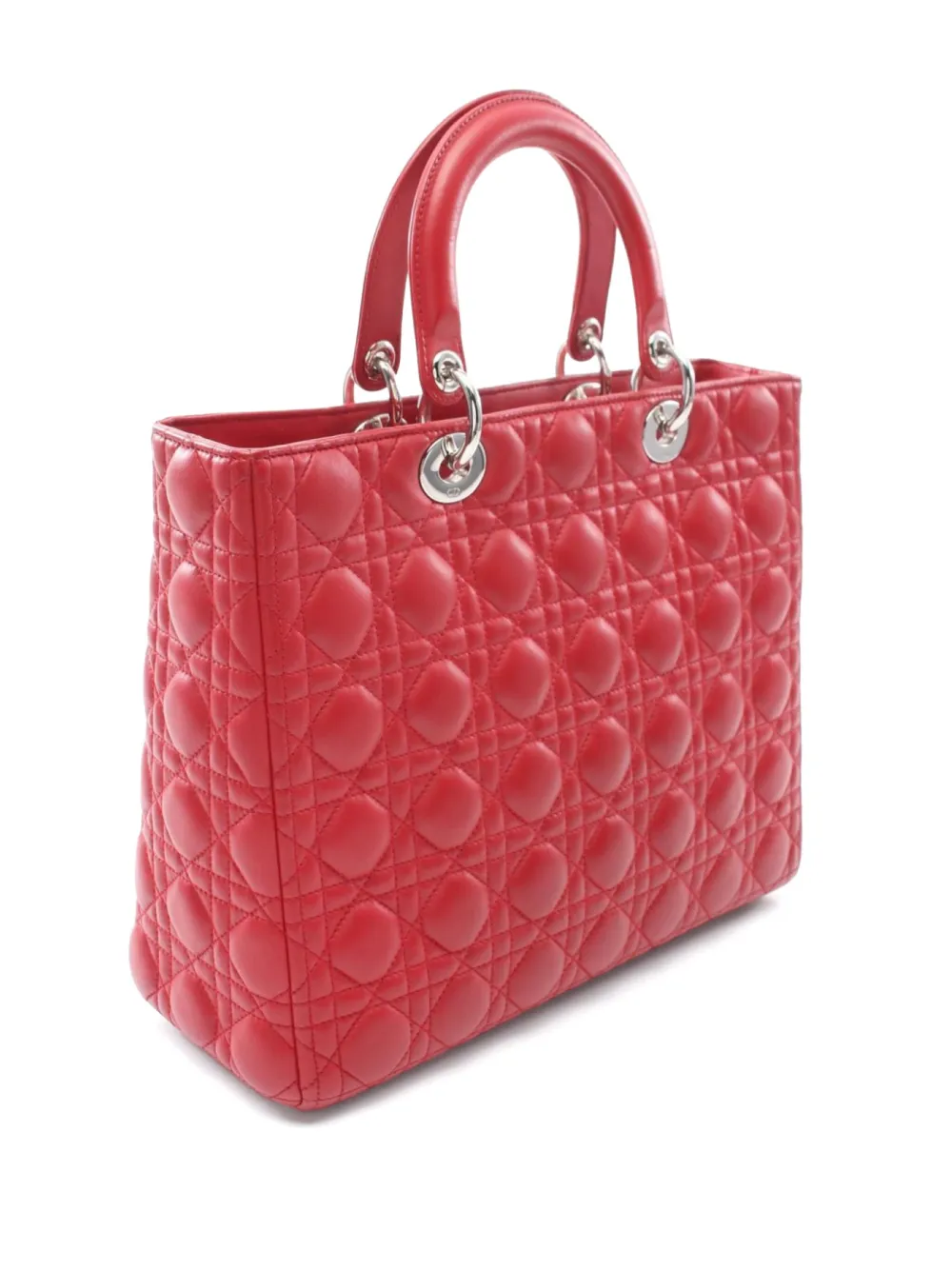 Christian Dior Pre-Owned 2010s Cannage Lady Dior two-way handbag - Rood