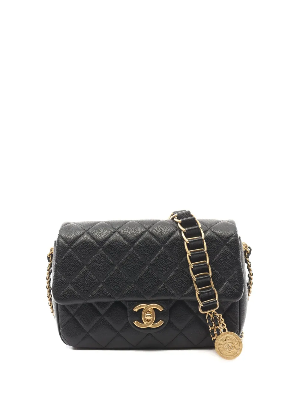CHANEL Pre-Owned 2021 マトラッセ ショルダーバッグ - ブラック CHANEL Pre-Owned 2021 マトラッセ ショルダーバッグ - ブラック