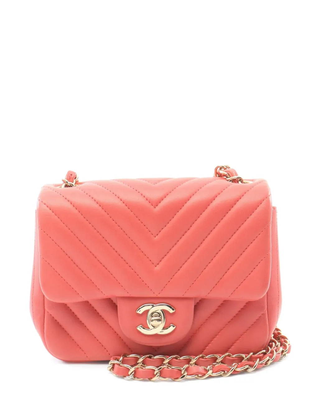 CHANEL Pre-Owned 2017-2018 V-Stitch shoulder bag | Pink | Image 1