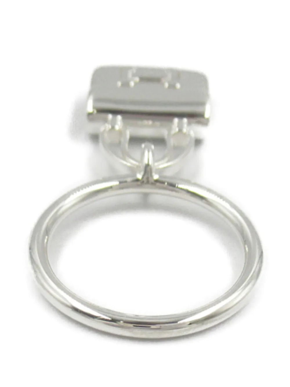 Pre-owned Hermes 2010s Amulettes Constance Ring In Silver