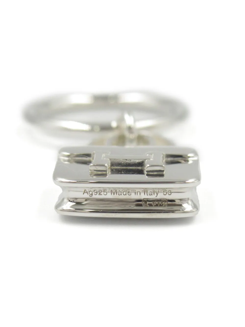 Pre-owned Hermes 2010s Amulettes Constance Ring In Silver