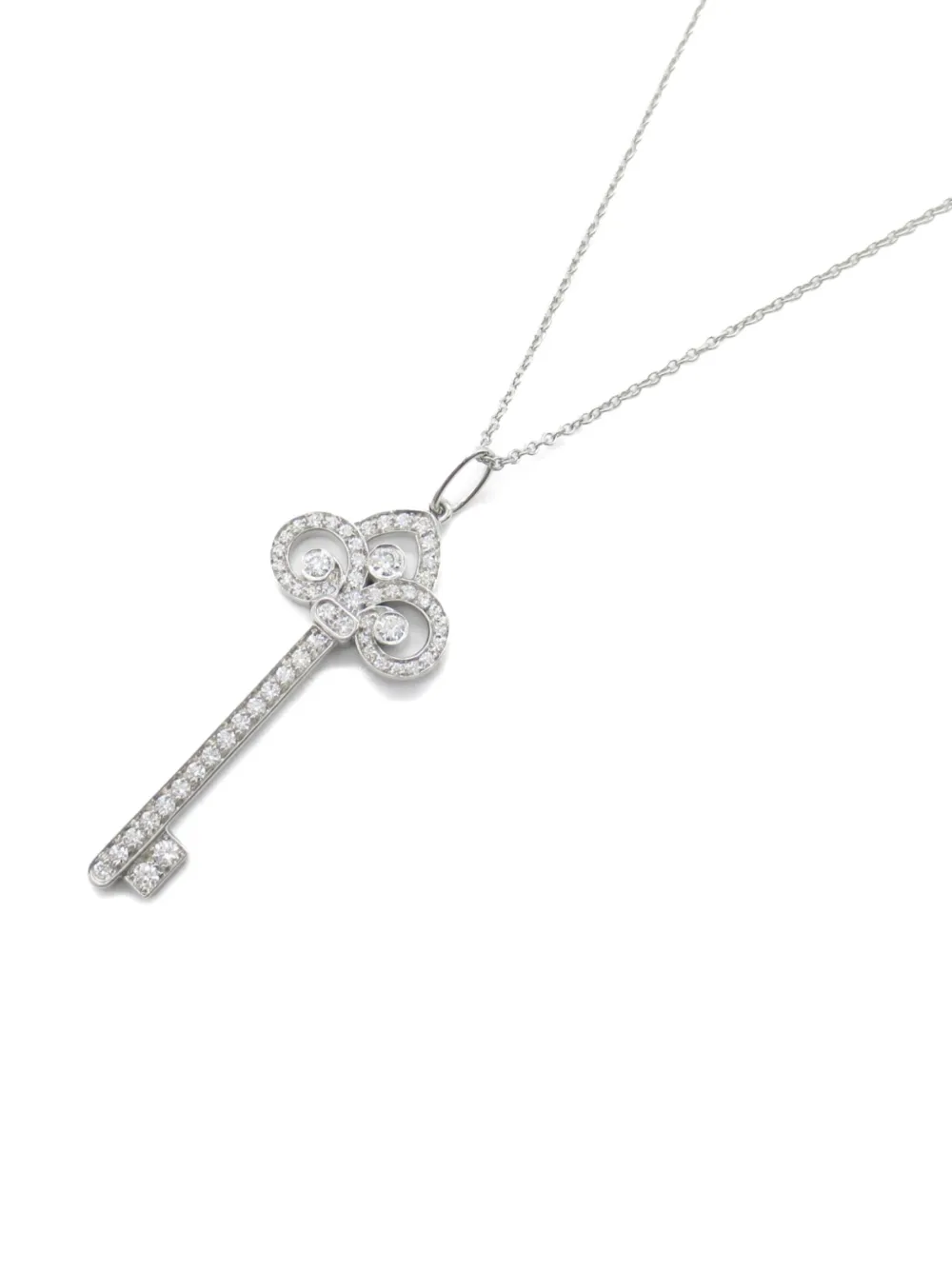Tiffany & Co. Pre-Owned 2010s platinum Key diamond necklace | Pre-Owned | Image 2
