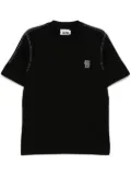 izzue logo-embroidered T-shirt - Black