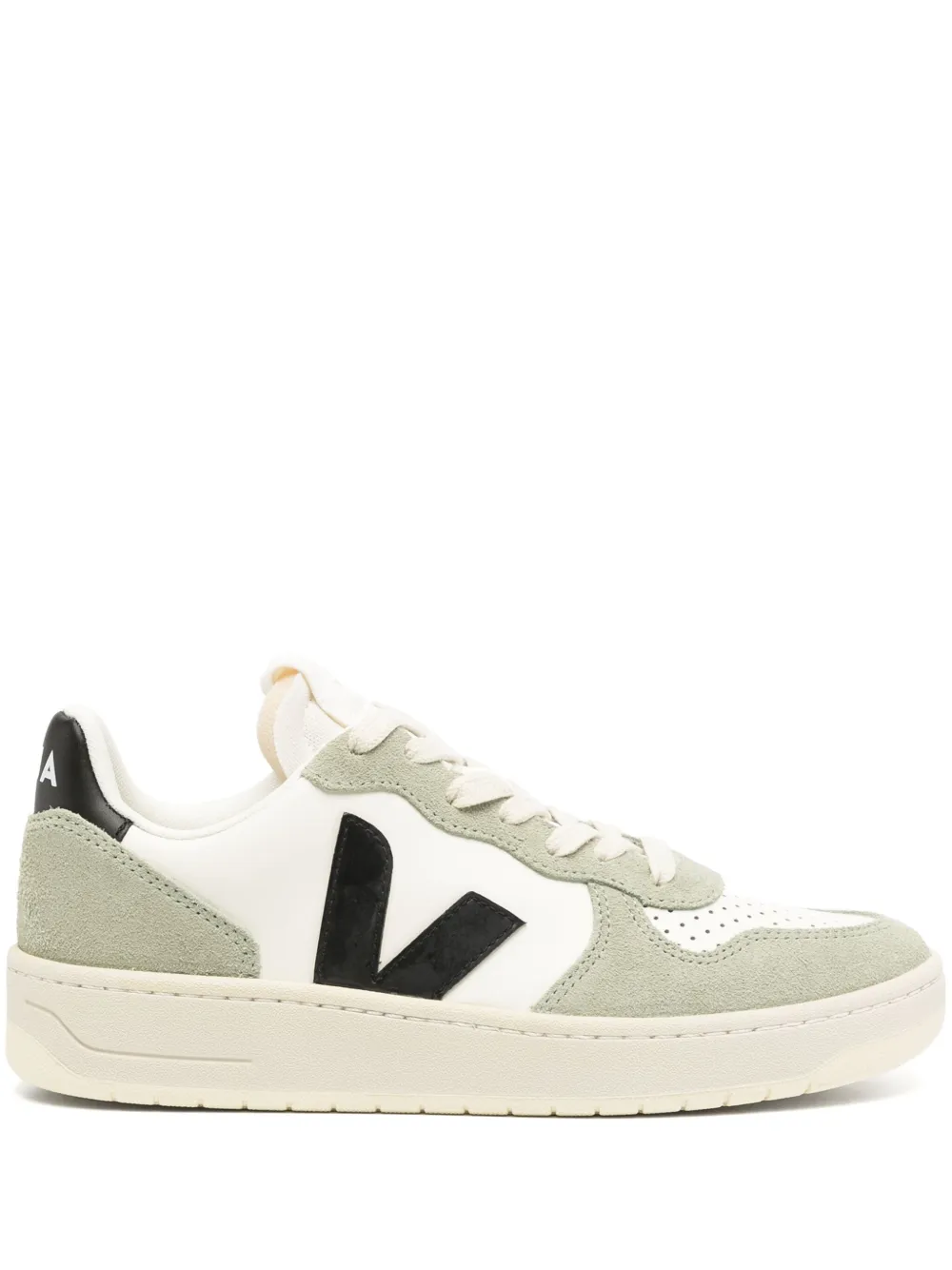 VEJA V-10 leather sneakers Green