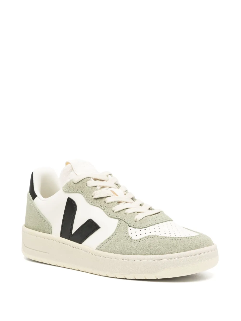 VEJA V-10 leather sneakers Green