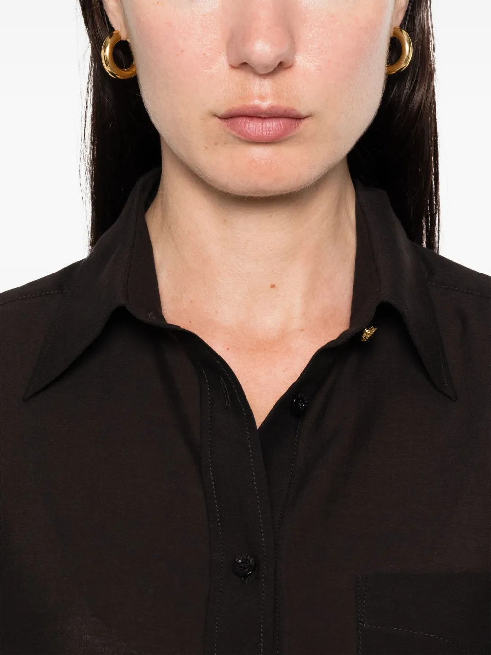 Moschino Blouse met borstzak Zwart